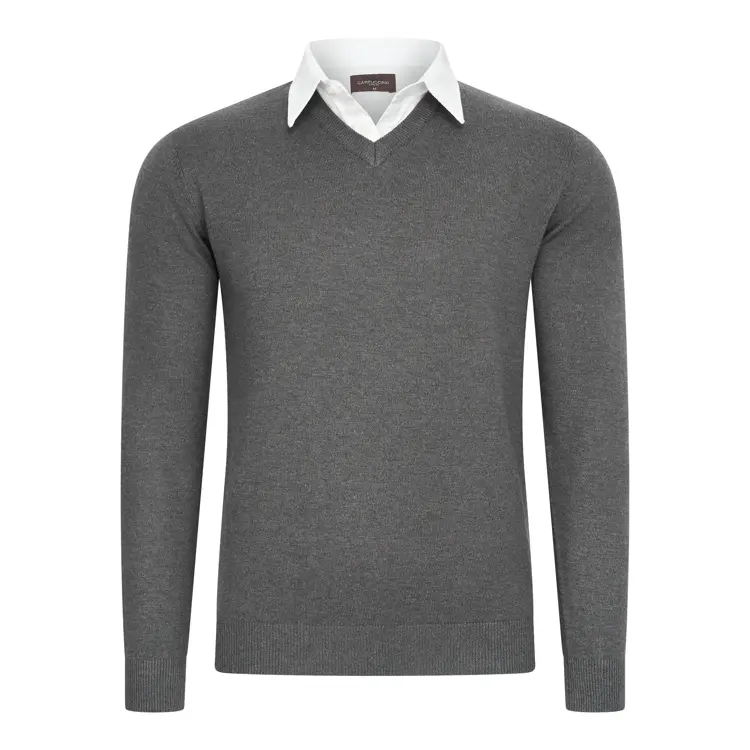 Heren Mock Pullover Cappuccino Italia