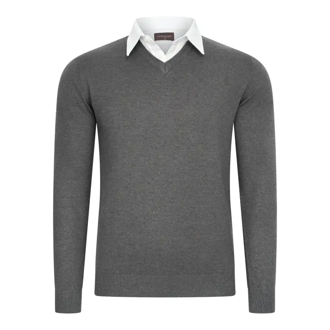 Heren Mock Pullover Cappuccino Italia