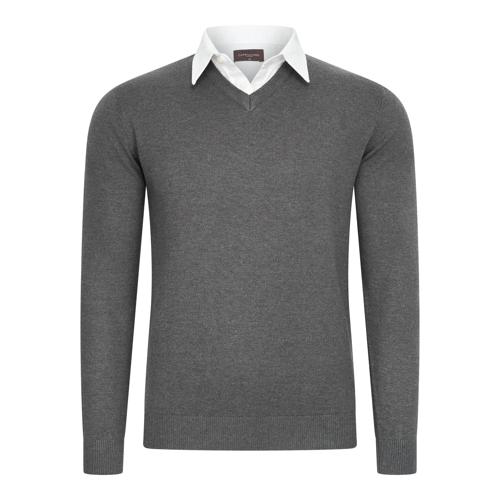 Heren Mock Pullover Cappuccino Italia