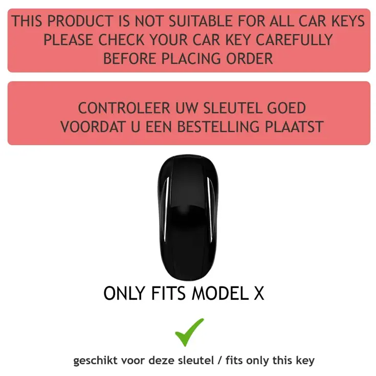 Metalen Sleutelhoesje voor Tesla Model X grijs B