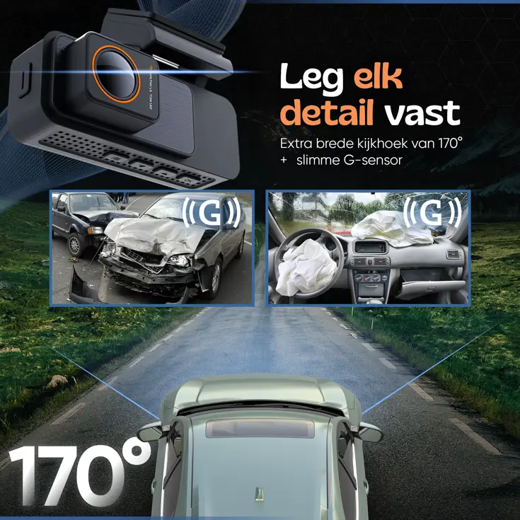 2CH Dashcam - WiFi GPS 4K 64GB - X30 Pro Dashcam