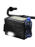 Compacte zwarte waterafstotende stuurtas 5L