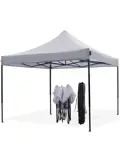 Partytent – 3x3 m – Easy-Up – Donkergrijs