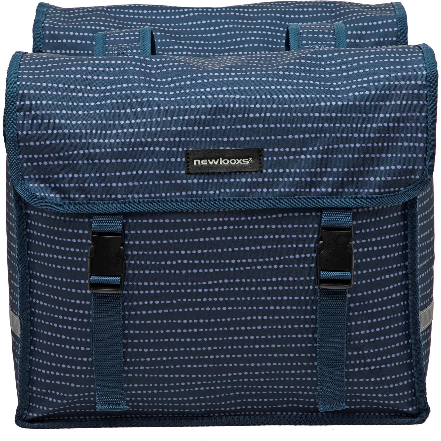 New Looxs  fietstas dubbel Fiori nomi blue 30L  Blauw