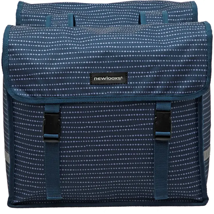 New Looxs fietstas dubbel Fiori nomi blue 30L
