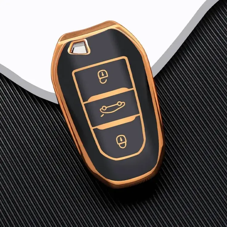 Dutch Shield Sleutelhoesje  Peugeot goud B3