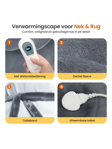 Elektrische Deken Voor Rug en Nek - 90 x 60cm