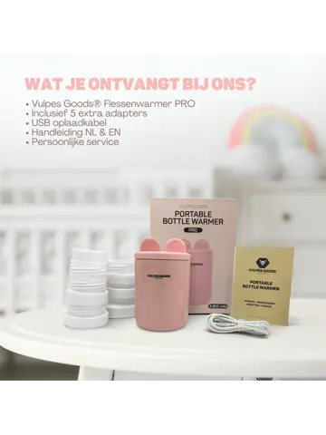 Flessenwarmer Roze Onderweg - PRO - 8800 mAh