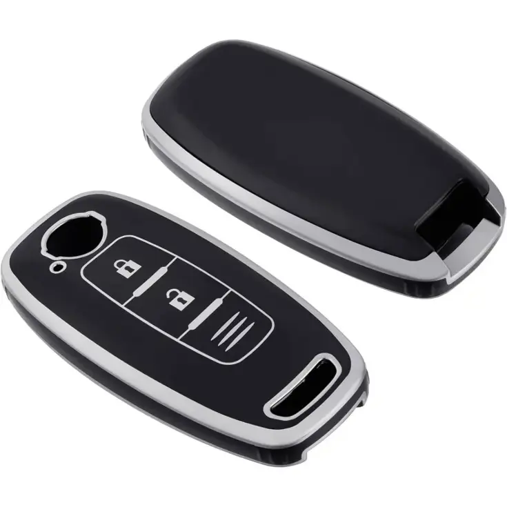TPU Sleutelhoesje voor Nissan zwart D2