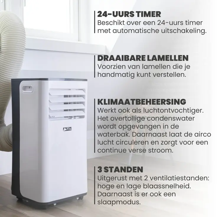 Technolife Mobiele Airco - 7000BTU