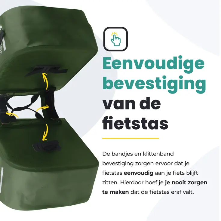 Voltano Dubbele Rolltop Fietstas 48 L
