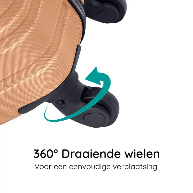 Reiskoffer M ABS 74L met TSA-slot en 360° wielen