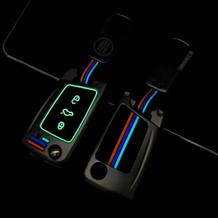 Metalen Sleutelhoesje voor Volkswagen grijs B3