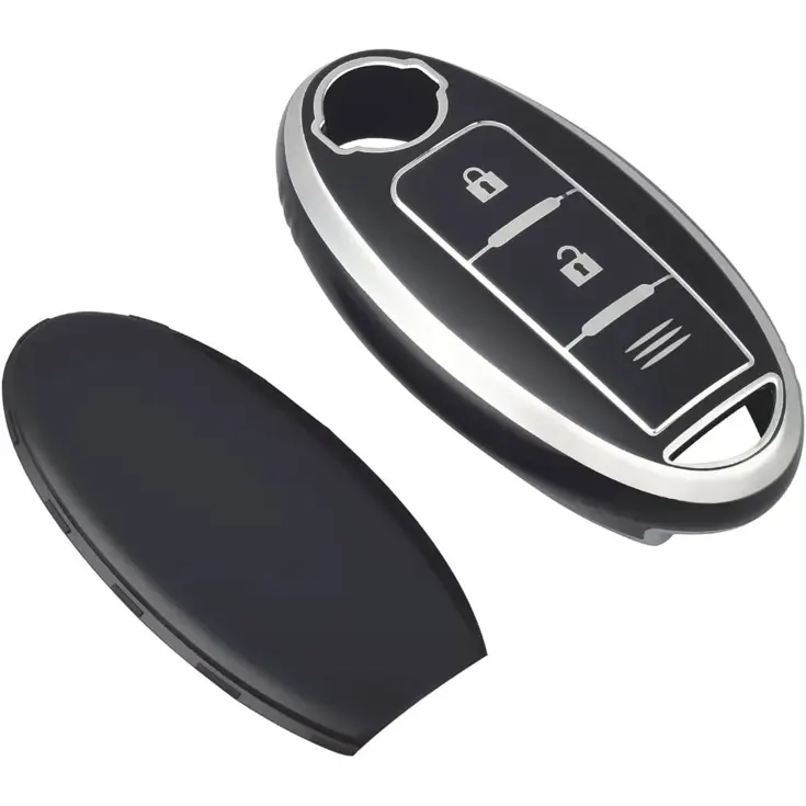 TPU Sleutelhoesje voor Nissan zwart A3C