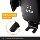 R2B Telefoonhouder Auto met Draadloze Oplader