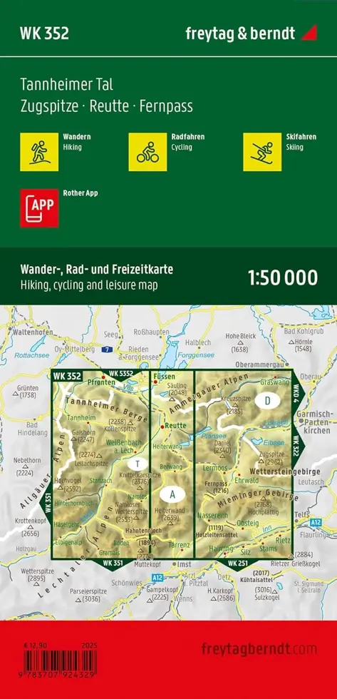 Wandelkaart WK352 Tannheimer Tal