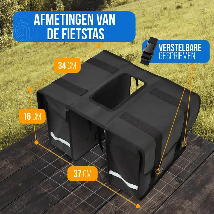 Strex Fietstassen Dubbel Waterdicht - 40L