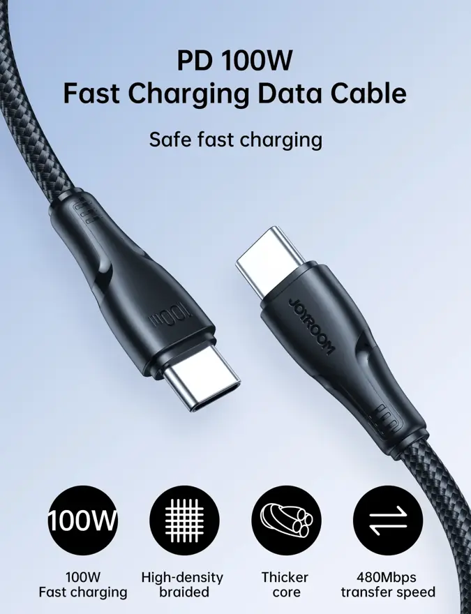 Nylon USB-C Kabel - 1.2m - Joyroom