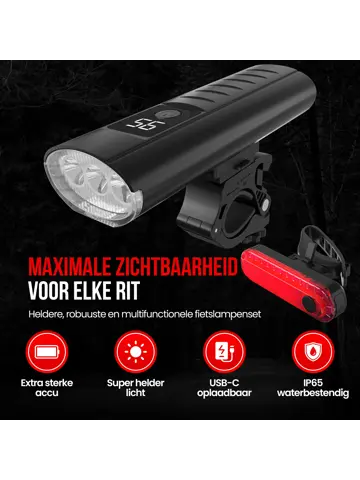 Fietsverlichting Set - 1600 Lumen