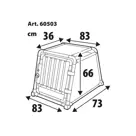 Lampa auto-hondenbench 83 x 73 x 66H cm