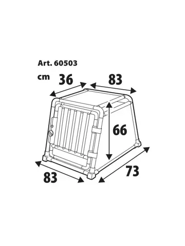 Lampa auto-hondenbench 83 x 73 x 66H cm