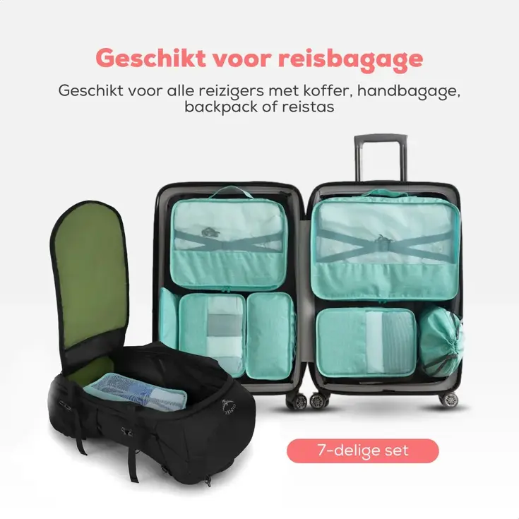 Packing cubes  7 stuks  complete set