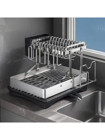 Afdruiprek met twee niveaus - 42 × 30 × 29,5 cm