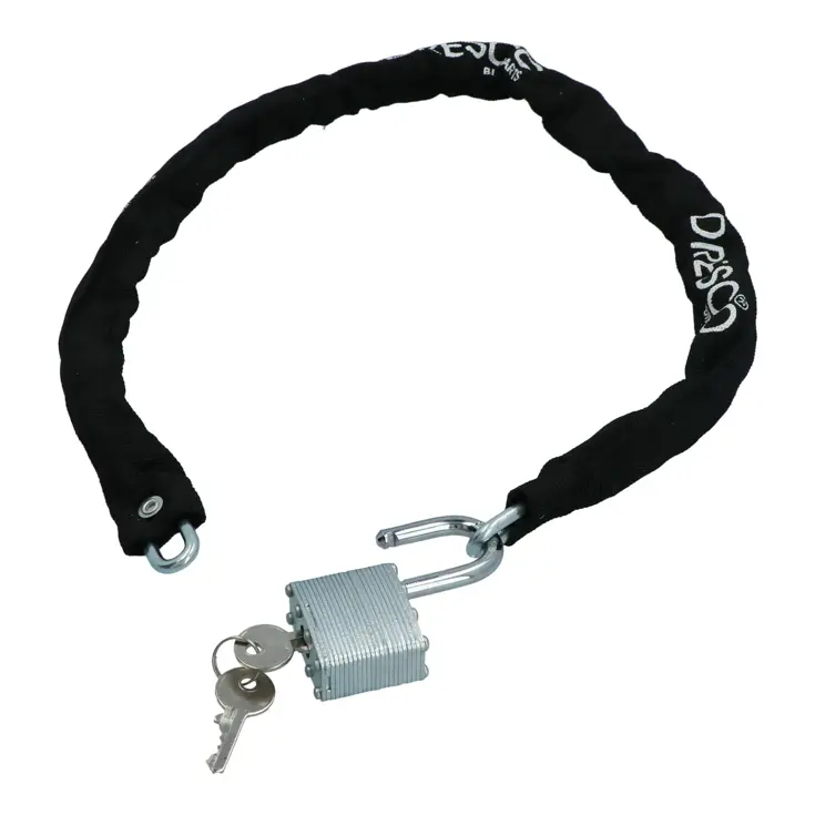 Kettingslot 90 cm met geharde schakels en hoes