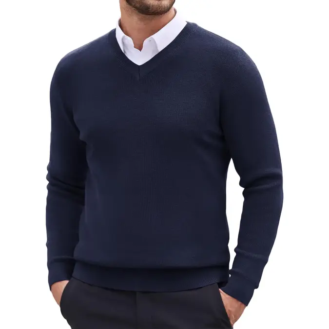 Heren Mock Pullover Cappuccino Italia