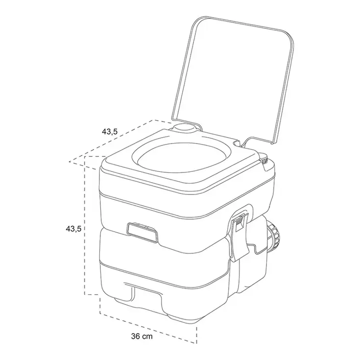 ProPlus Draagbaar Toilet - Zithoogte 42 cm