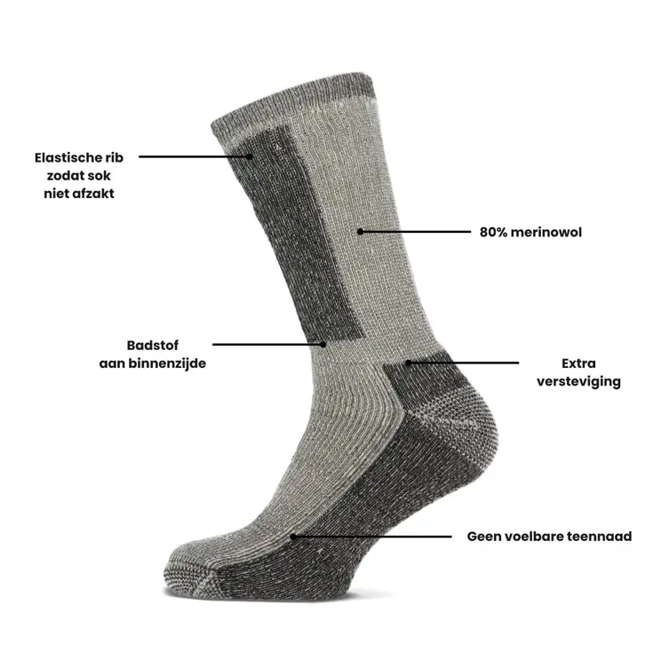 Merinowol - 3 paar - Thermosokken