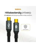 USB C naar USB C 3.2 Kabel - 3 Meter