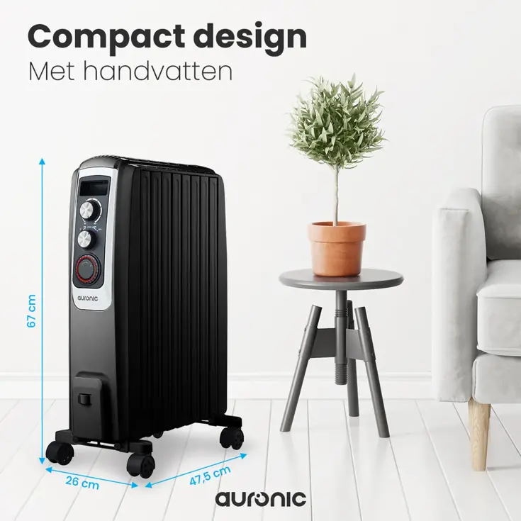 Olieradiator – 2000W – Met thermostaat