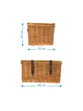 Natuurlijke rieten mand met deksel, Mini