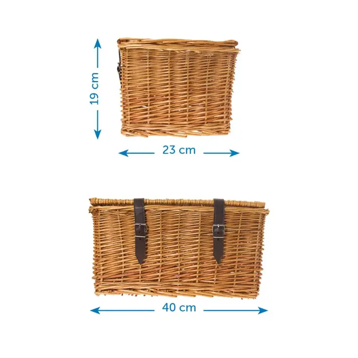 Natuurlijke rieten mand met deksel, Mini