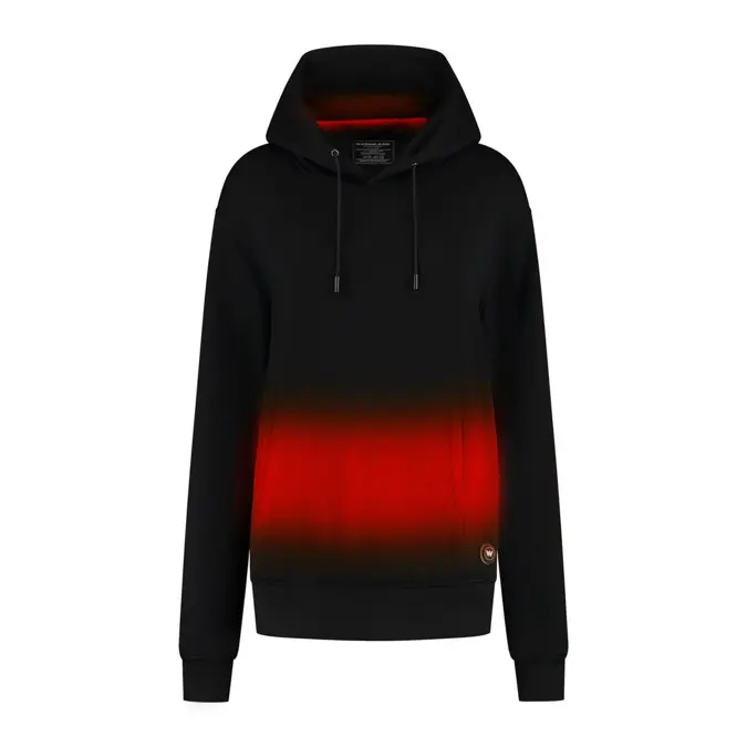 Infrarood verwarmde Hoodie Vrouw - Zwart