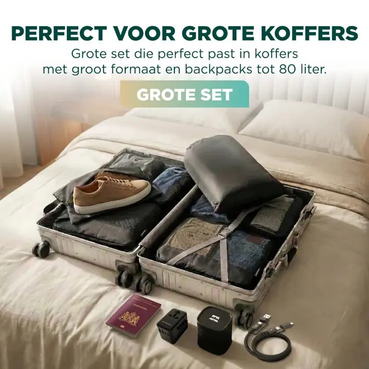 Remodius Packing Cubes Set 8-delig met Compressie