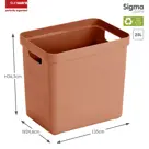 Sigma home - Opbergbox - 25L - 4-delig