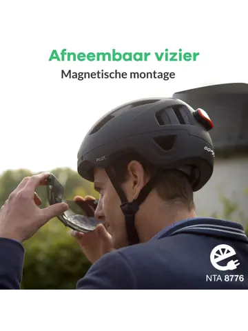 PILOT fietshelm met regencap