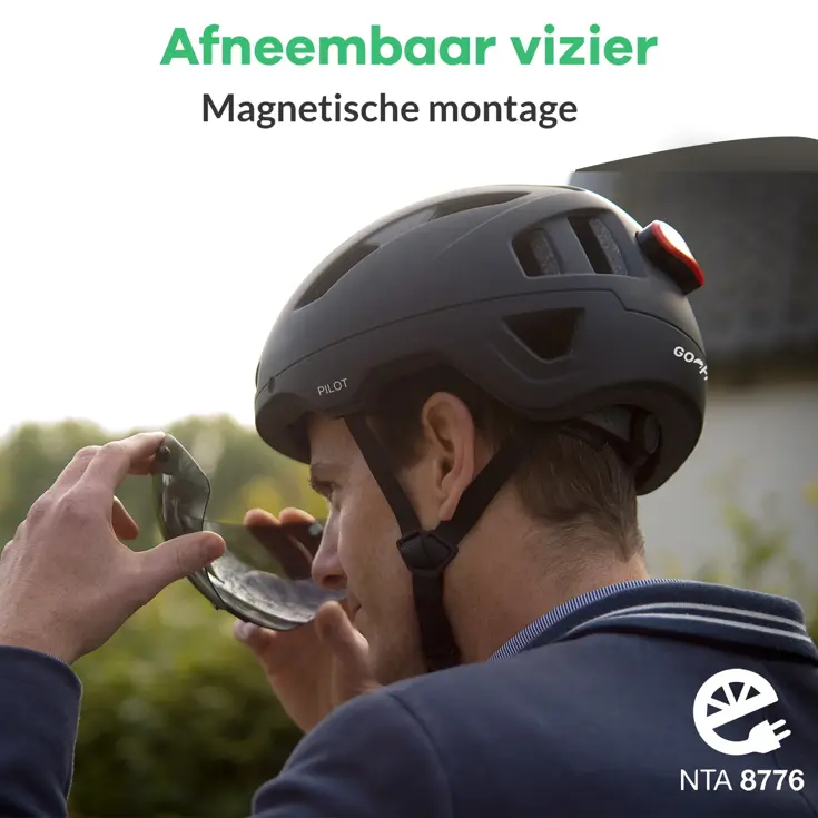 PILOT Fietshelm – automatisch vizier