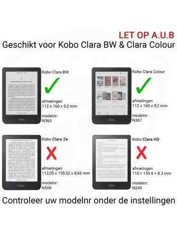 Ereader Hoesje - Origami Case Kobo Clara Colour