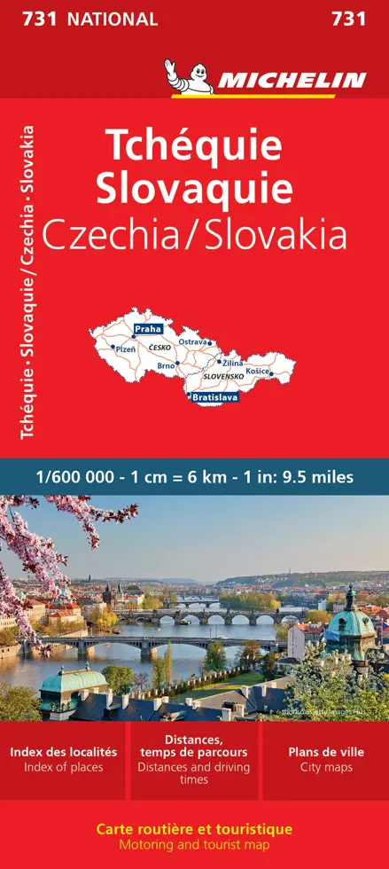Kaart National 731 Tsjechië - Slowakije
