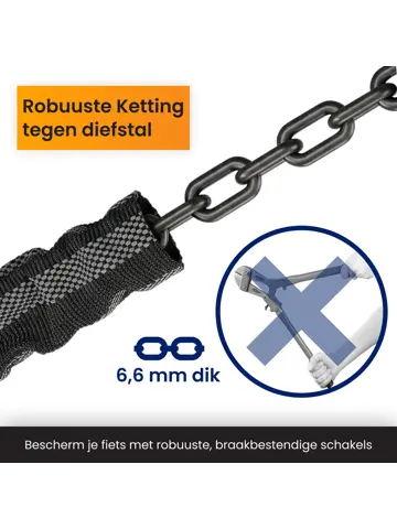 Fietsslot Reflecterend - 115 cm - Kettingslot