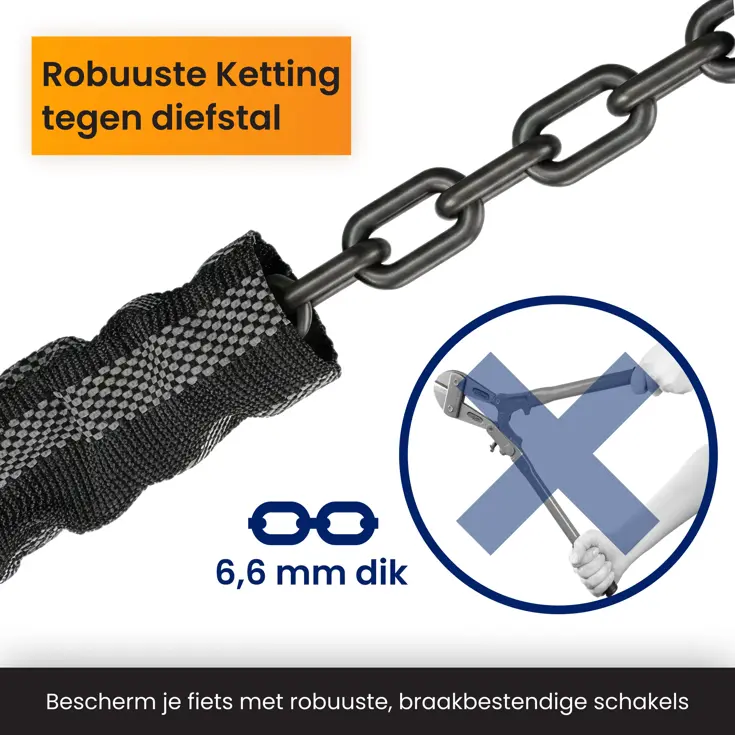 Fietsslot Reflecterend - 115 cm - Kettingslot