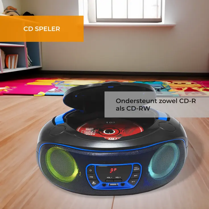 CD speler FM-Radio Bluetooth Lichteffecten
