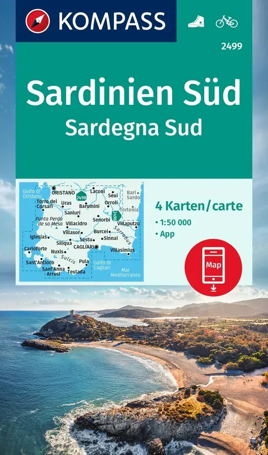 Wandelkaart WK2499 Sardinië Zuid