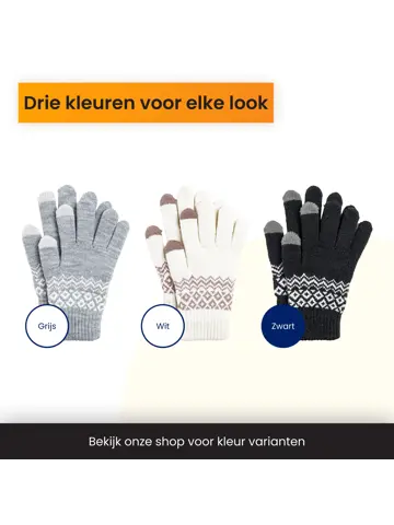 Touchscreen Handschoenen Winter - Zwart