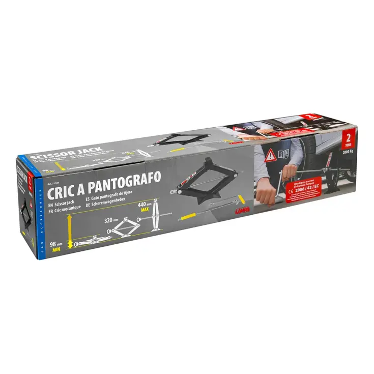 Schaarkrik 2000 kg hefbereik 98-442 mm