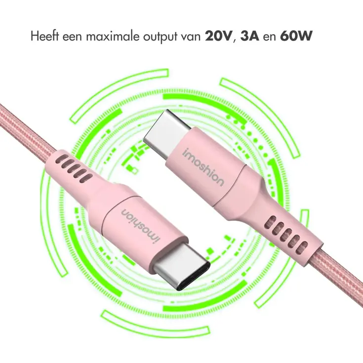 imoshion Gevlochten USB-C naar USB-C kabel