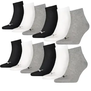 12 paar - Uniseks - Quarter Sokken
